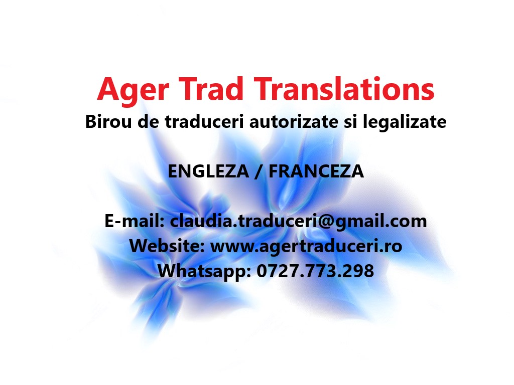 Traducator Stancu Claudia Valentina, din Bucuresti